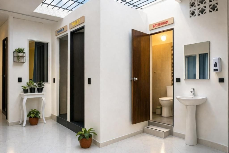 Bathroom 3, La Familia Hostel, Medellín
