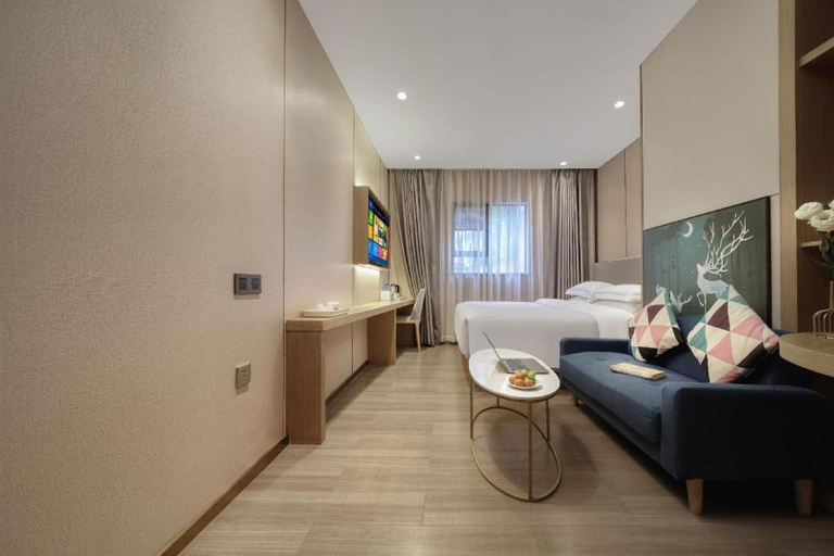 Bedroom, Echarm Hotel Guangzhou Gangding Huashi Metro Station, Guangzhou