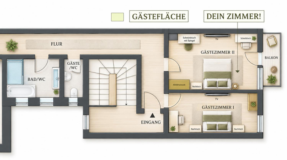 Others 4, sonniges Zimmer mit Balkon im Herzen Mannheims, Mannheim