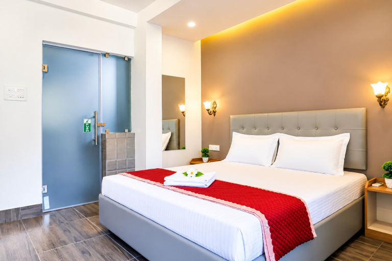 Bedroom, Arooba Residency Calangute, North Goa