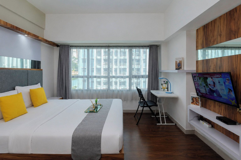 Bedroom 2, Modern Sleek Studio At Apartment Springlake Summarecon Bekasi, Bekasi