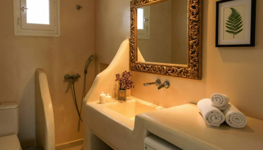Bathroom 5, Kalafatis Stay With Private Pool, South Aegean