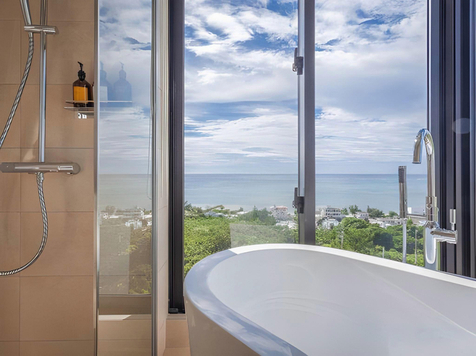 Bathroom 4, Onna Oceanview Suites, Onna