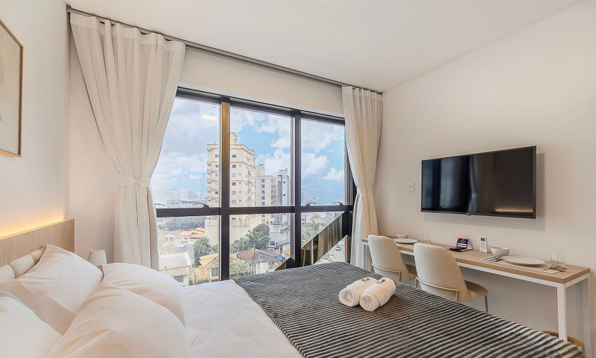 Bedroom 3, MHFBs Edifício Moderno piscina vista mar, Itapema