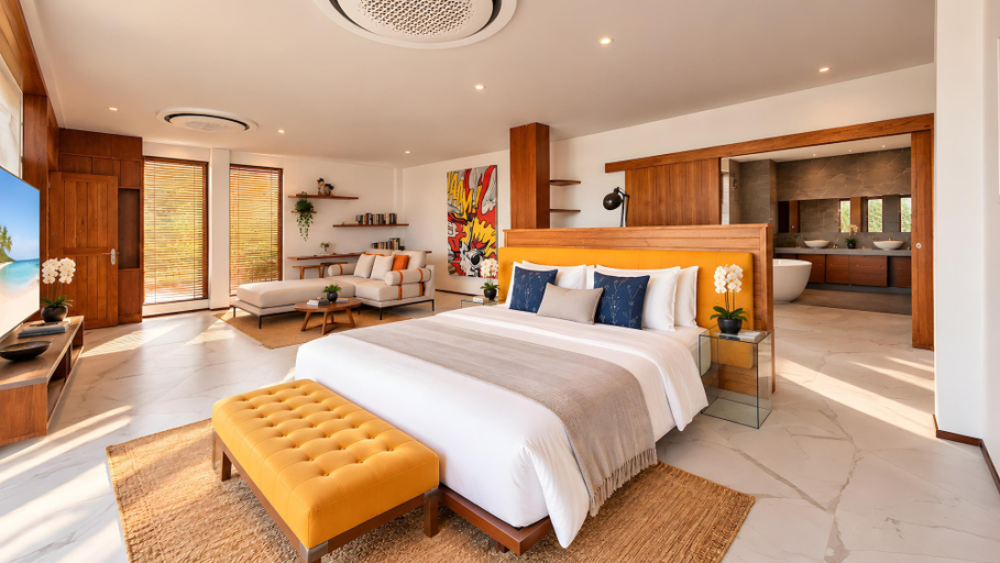 Bedroom 3, Villa Nandana 7BR, Beachfront, Gym, Maid, BF, Takua Thung