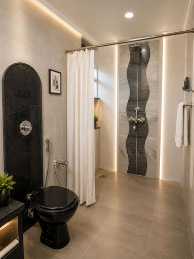 Bathroom 5, Leoney Resort, North Goa