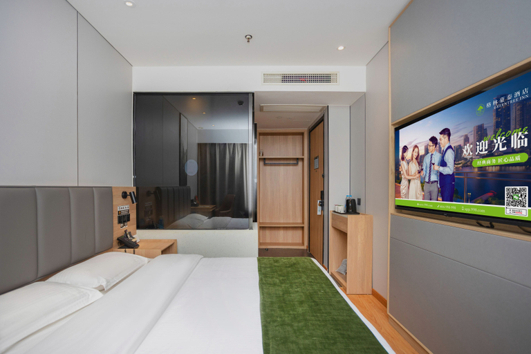 Bedroom, GreenTree Inn Express (Shanghai Zhuanqiao Wanda Plaza), Shanghai