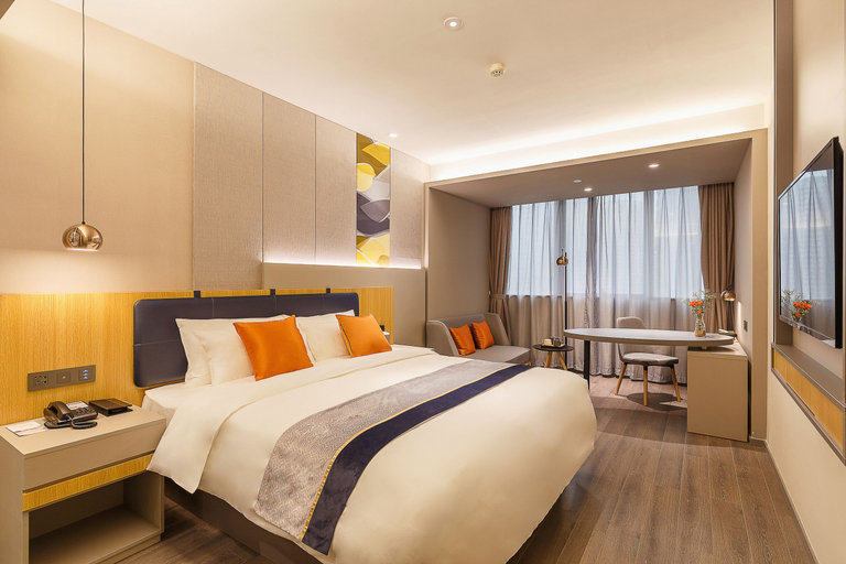 Bedroom, Pebble Motel (Lovers Road Riyue Shell), Zhuhai