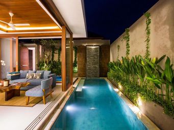 Vila Kamar Premier dengan Ranjang Double - Pemandangan Kolam Renang