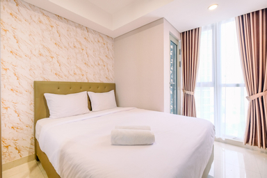 Bedroom 1, Comfort and Modern 1BR at Gold Coast Apartment By Travelio, North Jakarta