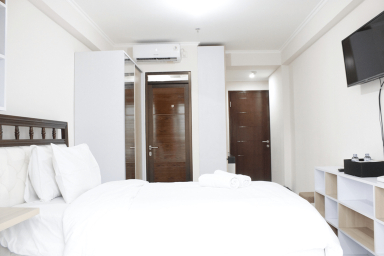 Bedroom 3, Compact Studio Room at Gateway Pasteur Apartment near Exit Toll By Travelio, Bandung