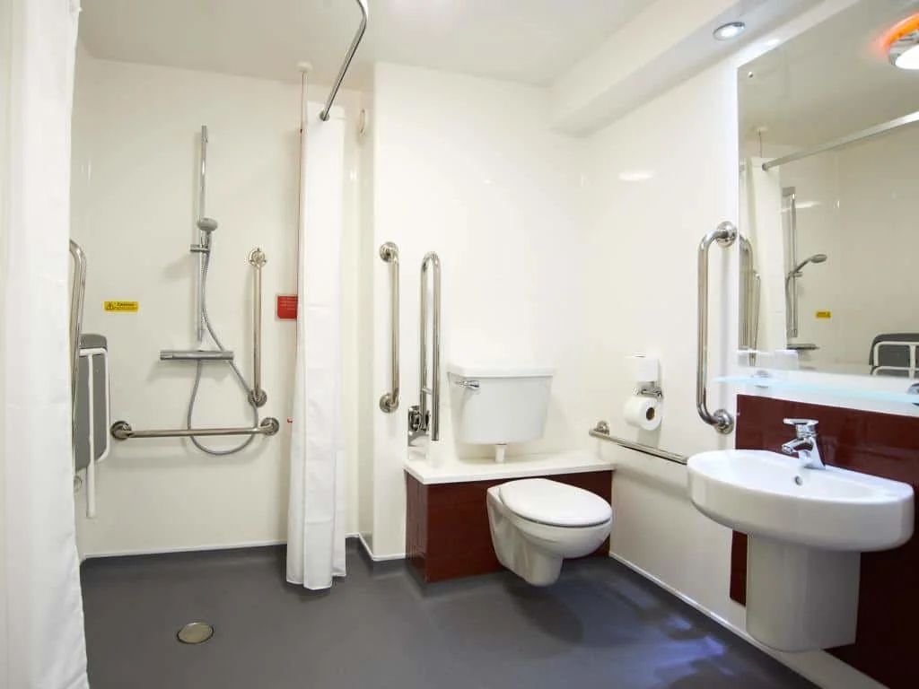 Bathroom 5, Travelodge Bromborough, Wirral