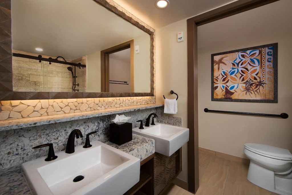 Bathroom, Disney's Polynesian Villas & Bungalows, Orange