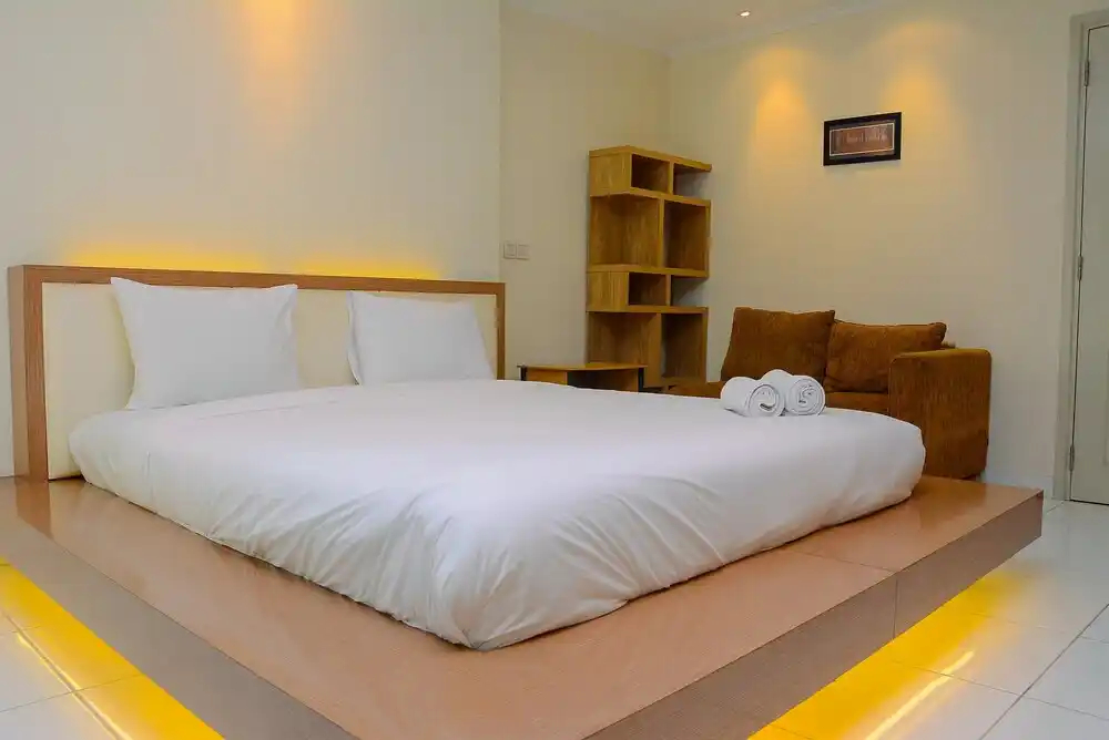 Bedroom 1, Pleasant Studio Apartment at City Home MOI, North Jakarta