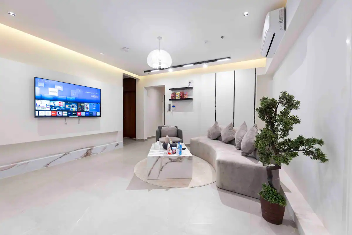 Separate living room 5, Trendy Apartment in Alwadi ll, Riyadh