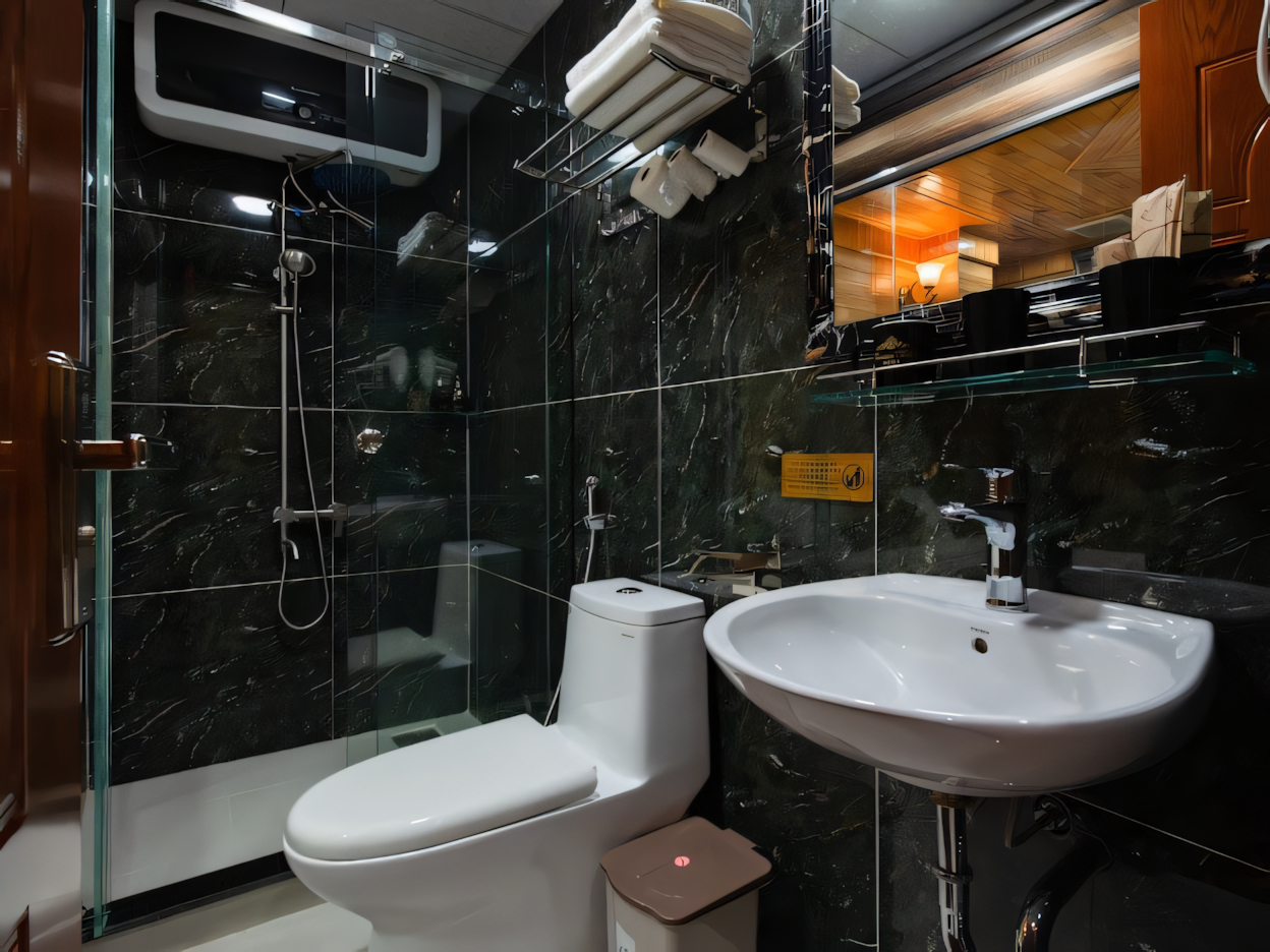 Bathroom, Thanh Thủy Hotel, Đà Lạt