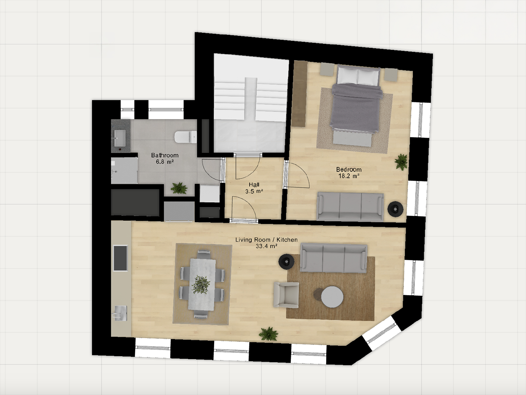 Floor plans, Sanders Regent Bright apartment in city center, Copenhagen