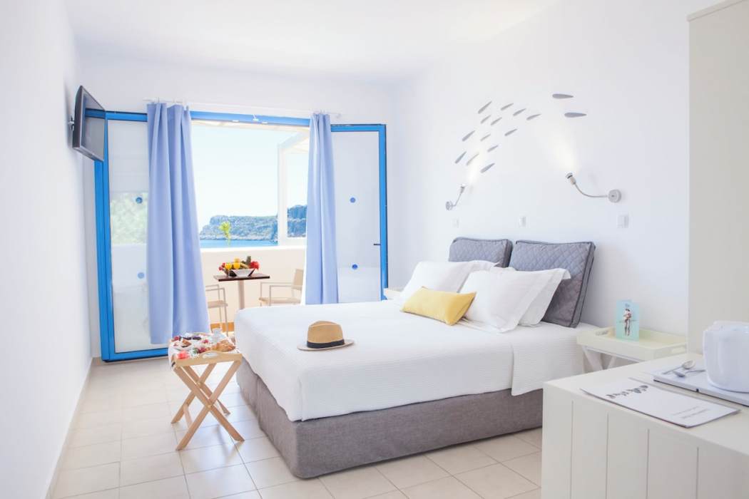 Bedroom 3, Lindos Sun Hotel, South Aegean