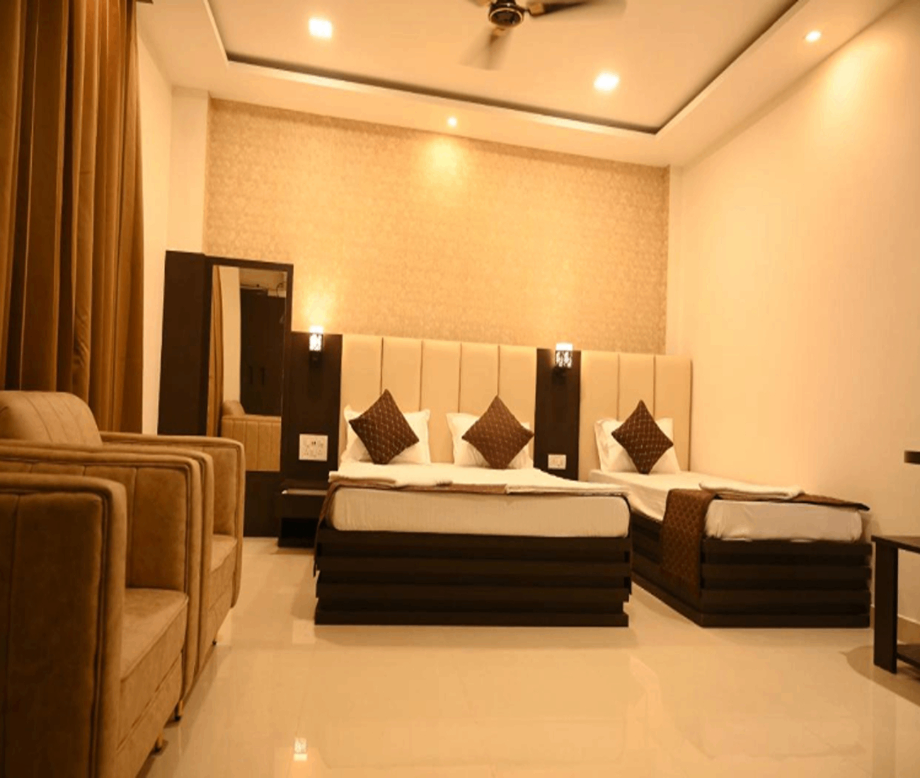 Bedroom 2, Hotel Tripti-Biswanath Chariali, Sonitpur