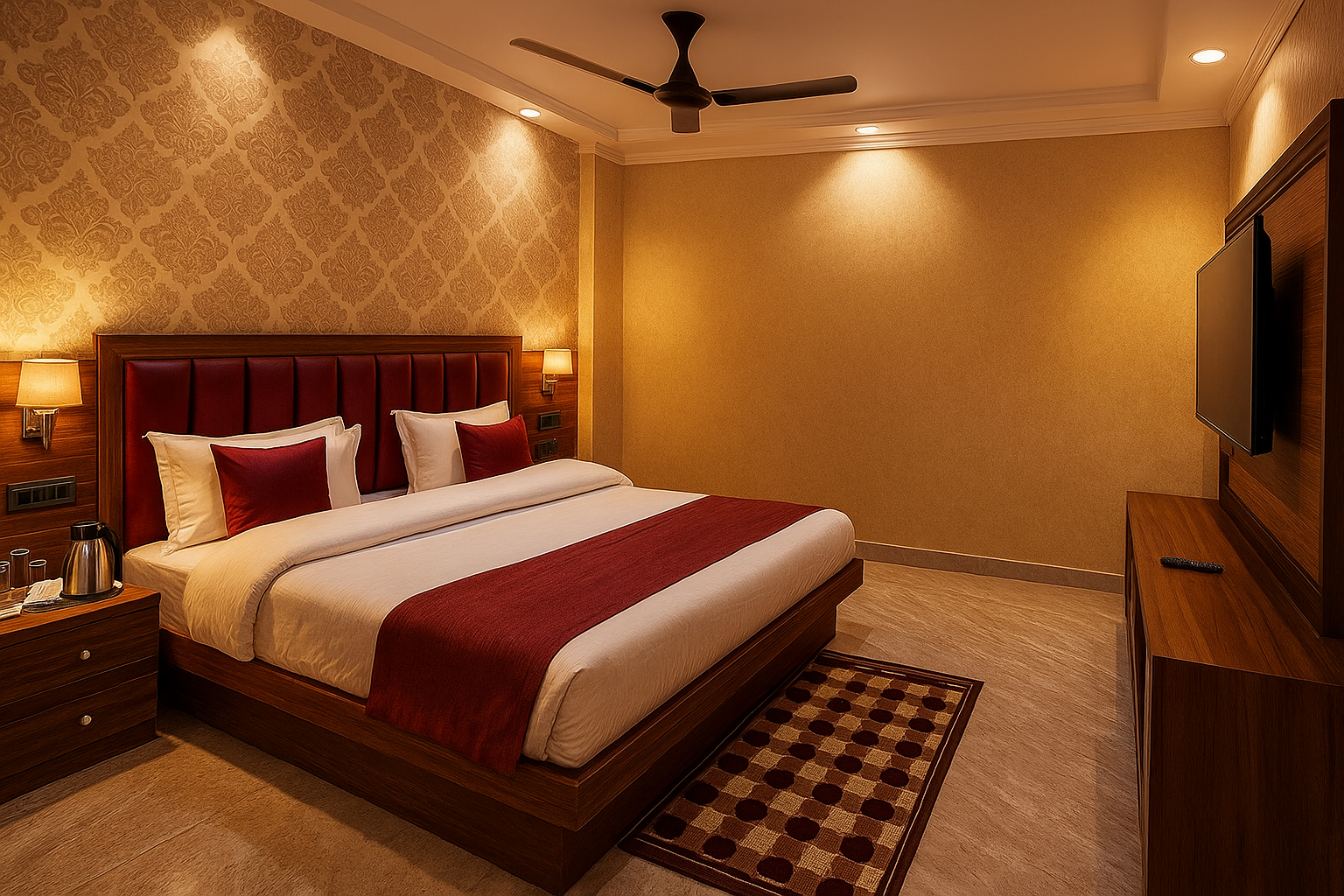 Bedroom 1, Hotel Dynasty Near IGI Airport, Delhi