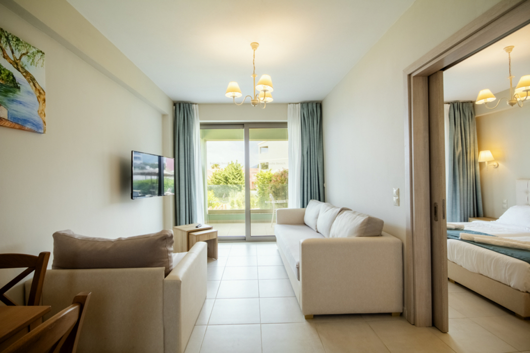 Bedroom 3, Robolla Beach Aparthotel, Ionian Islands