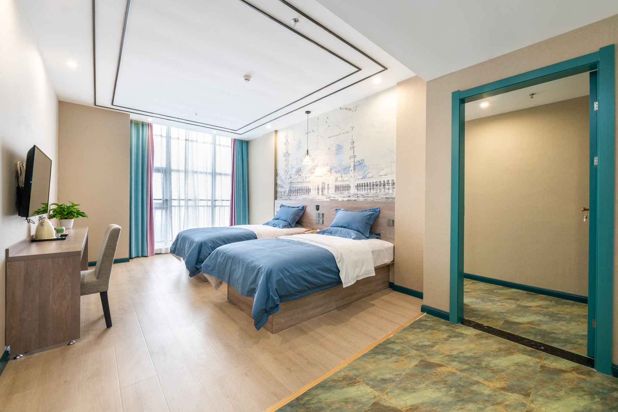 Bedroom 2, Urban Garden Hotel Guiyang Xifeng High-Speed Railway Station, Guiyang