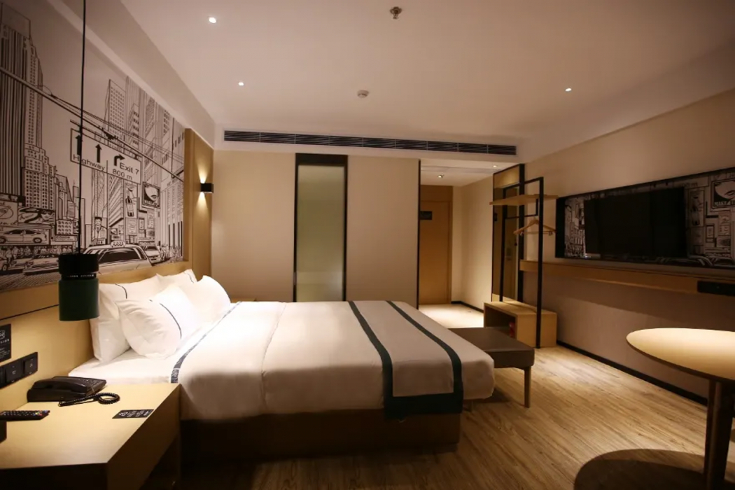 Bedroom 2, City Comfort Inn Changzhou Global Harbor Dinosaur Park, Changzhou