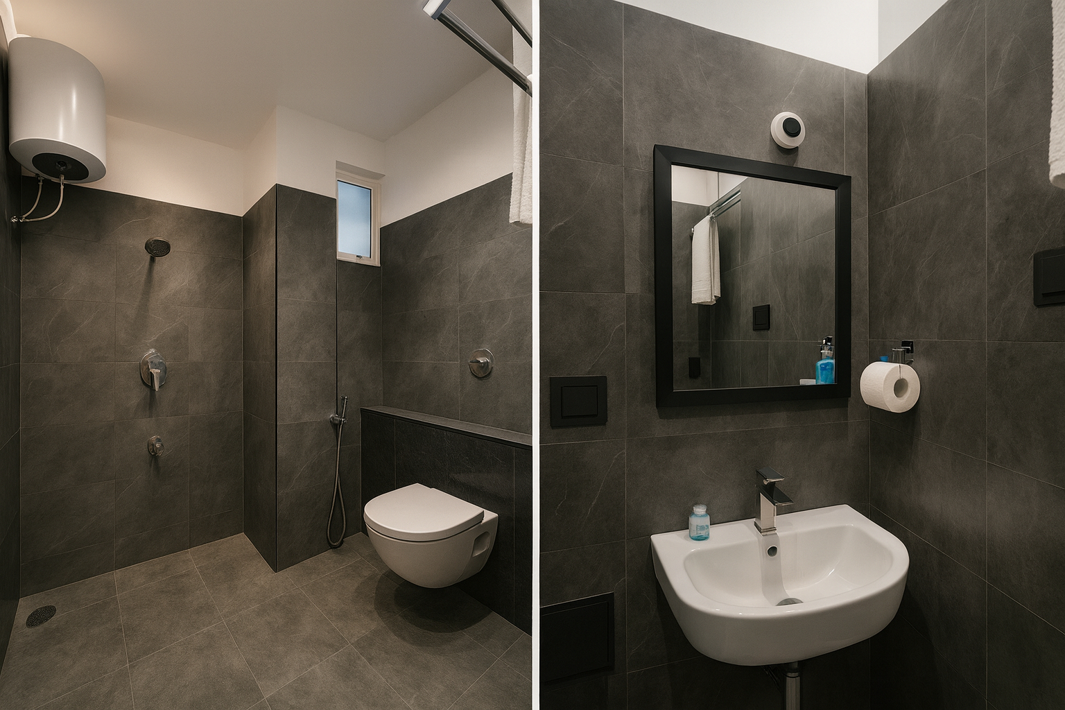 Bathroom 2, Hotel Royal Residence HSR Layout Bangalore, Bangalore