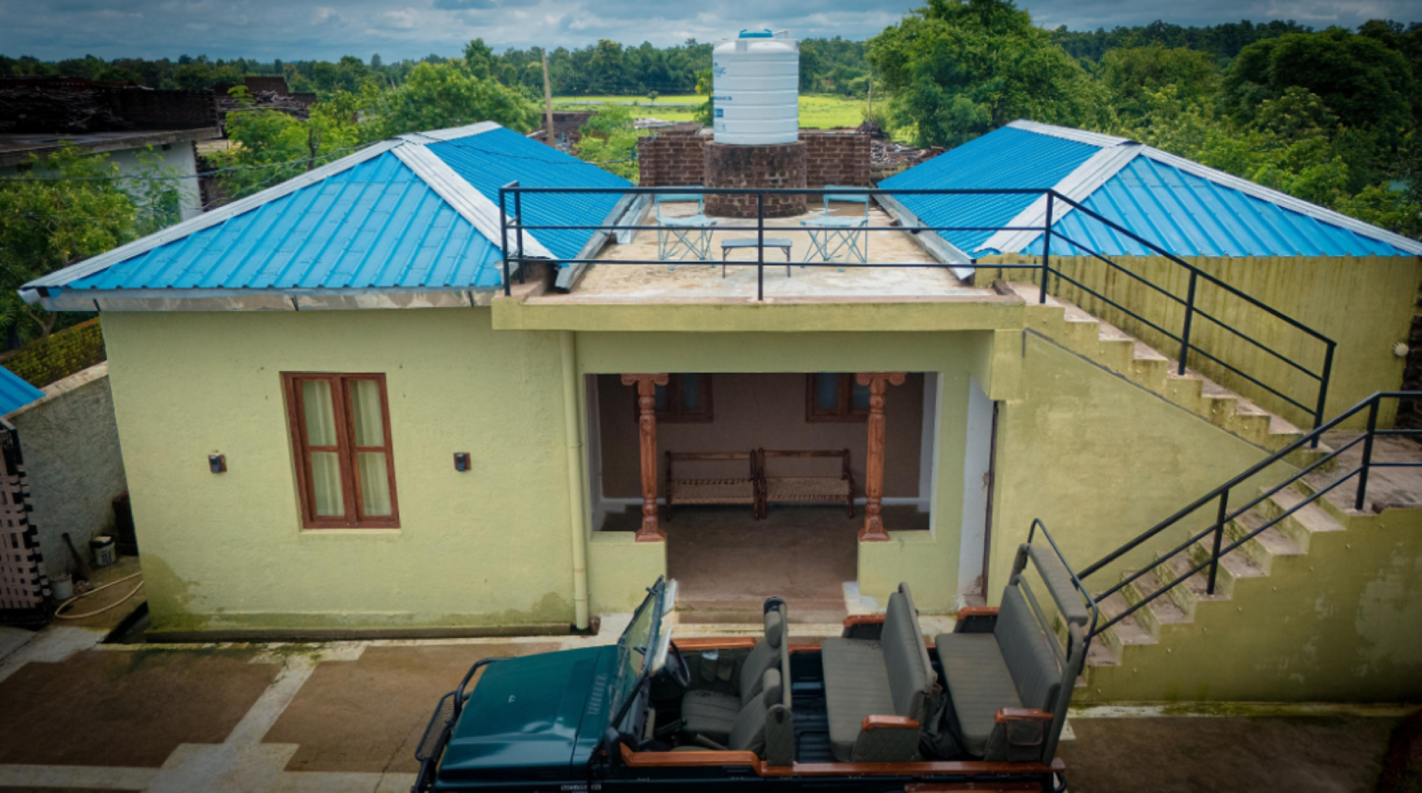Exterior view, Vindhyavan Mud House Panna, Panna