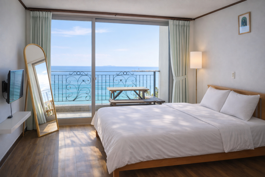 Bedroom 2, Taean Bless Ocean Pension, Taean