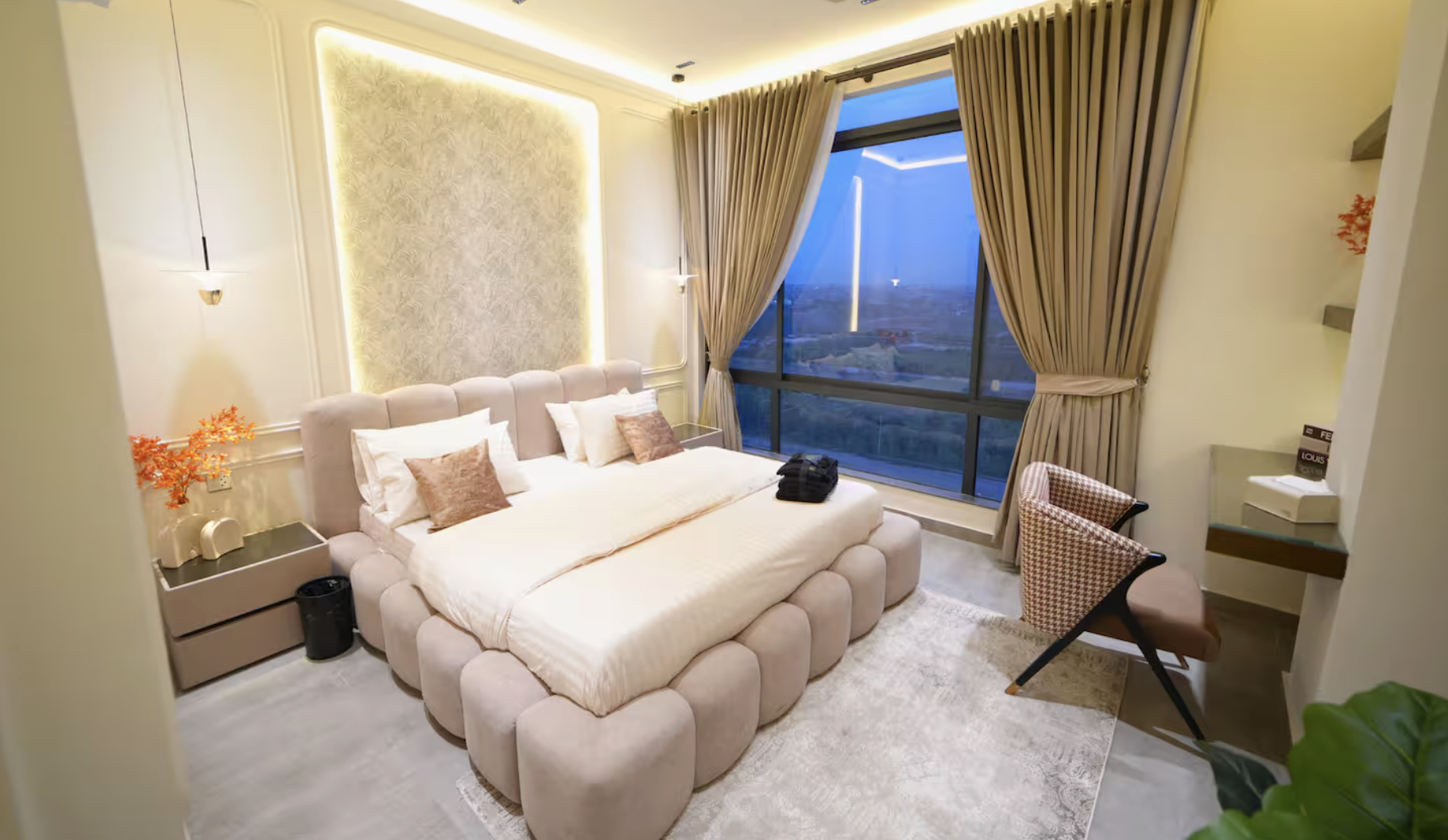 Bedroom 3, GoldCrest Mall Luxury Apartments Prime Lodging DHA, Lahore