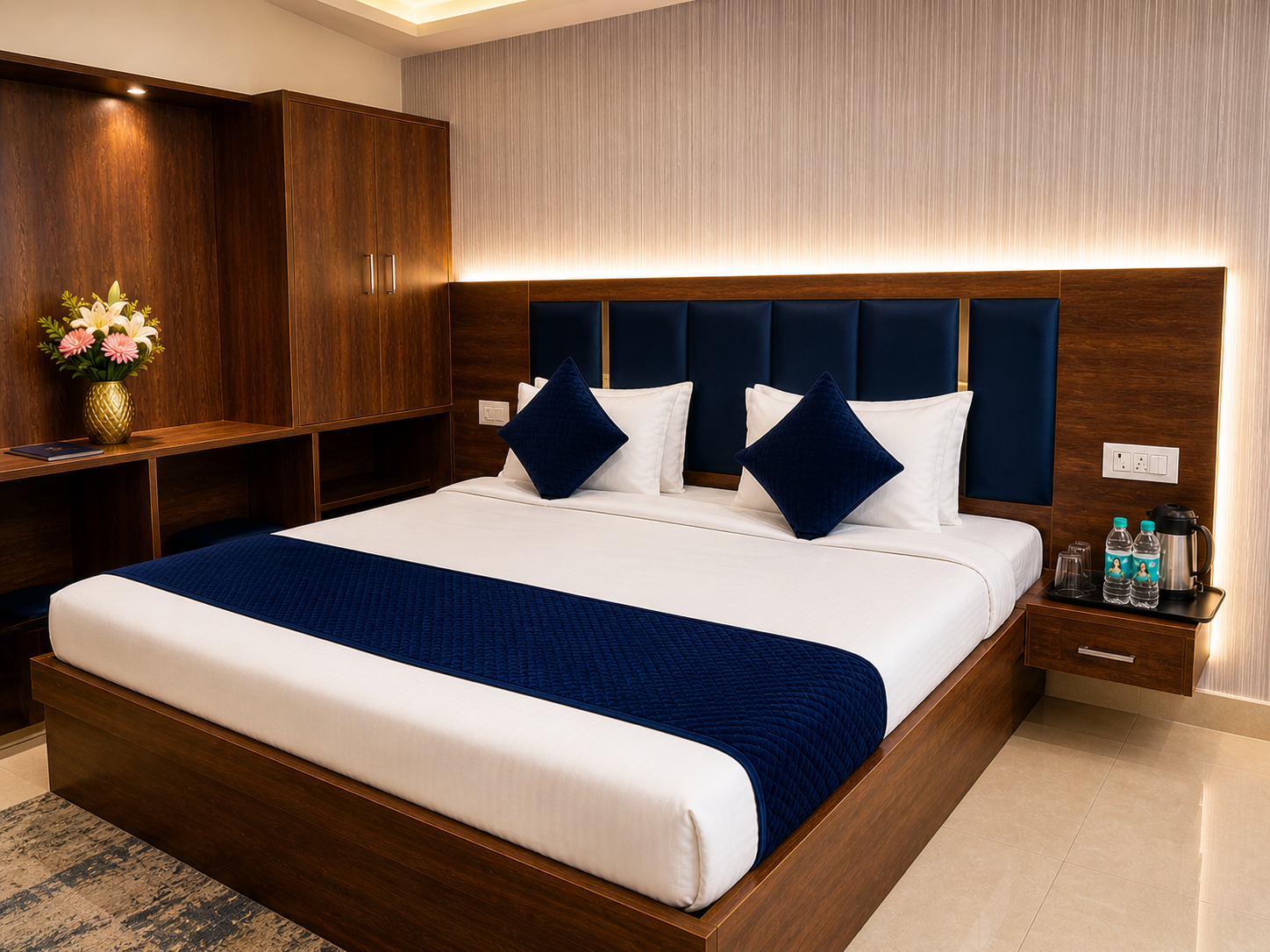 Bedroom 3, Hotel Hari Kripa Dham Near Prem Mandir Vrindavan, Mathura