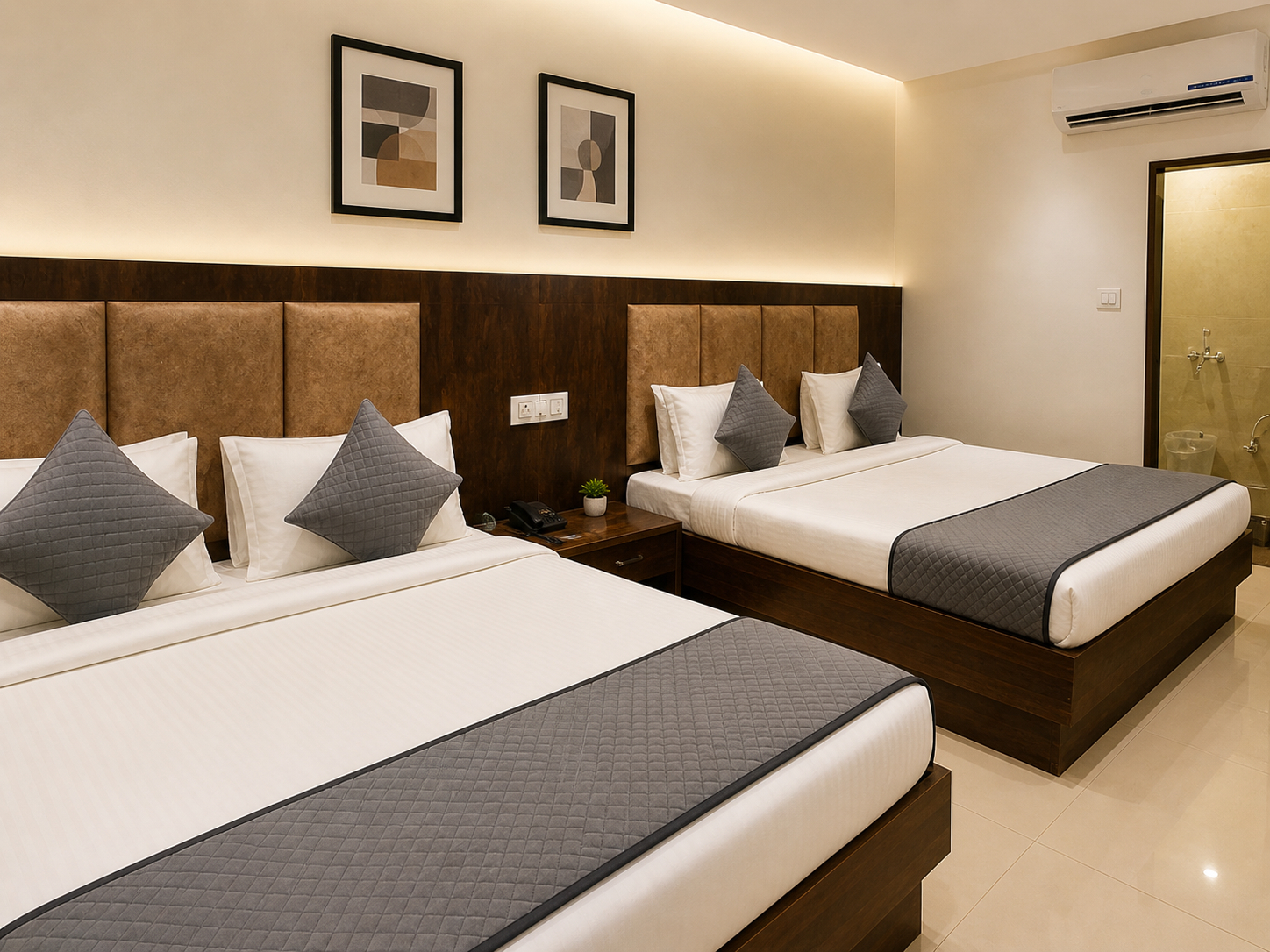 Bedroom 3, Hotel Hari Kripa Dham Near Prem Mandir Vrindavan, Mathura