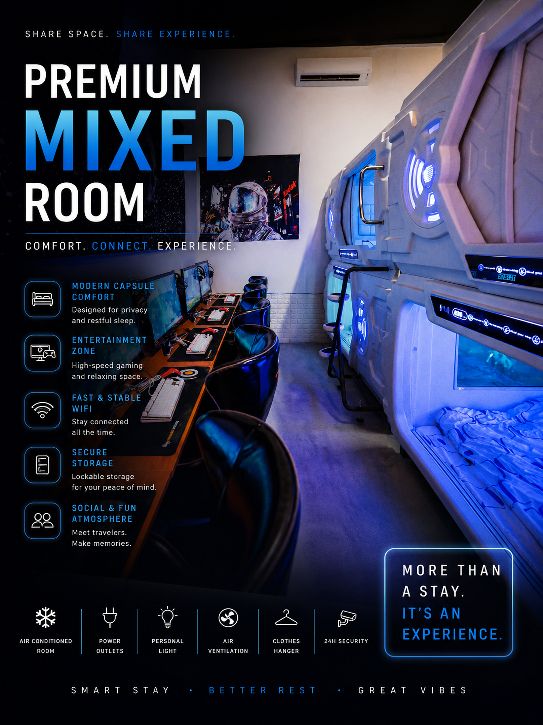 Bedroom 5, Hashtag.Capsule.Hostel, Johor Bahru