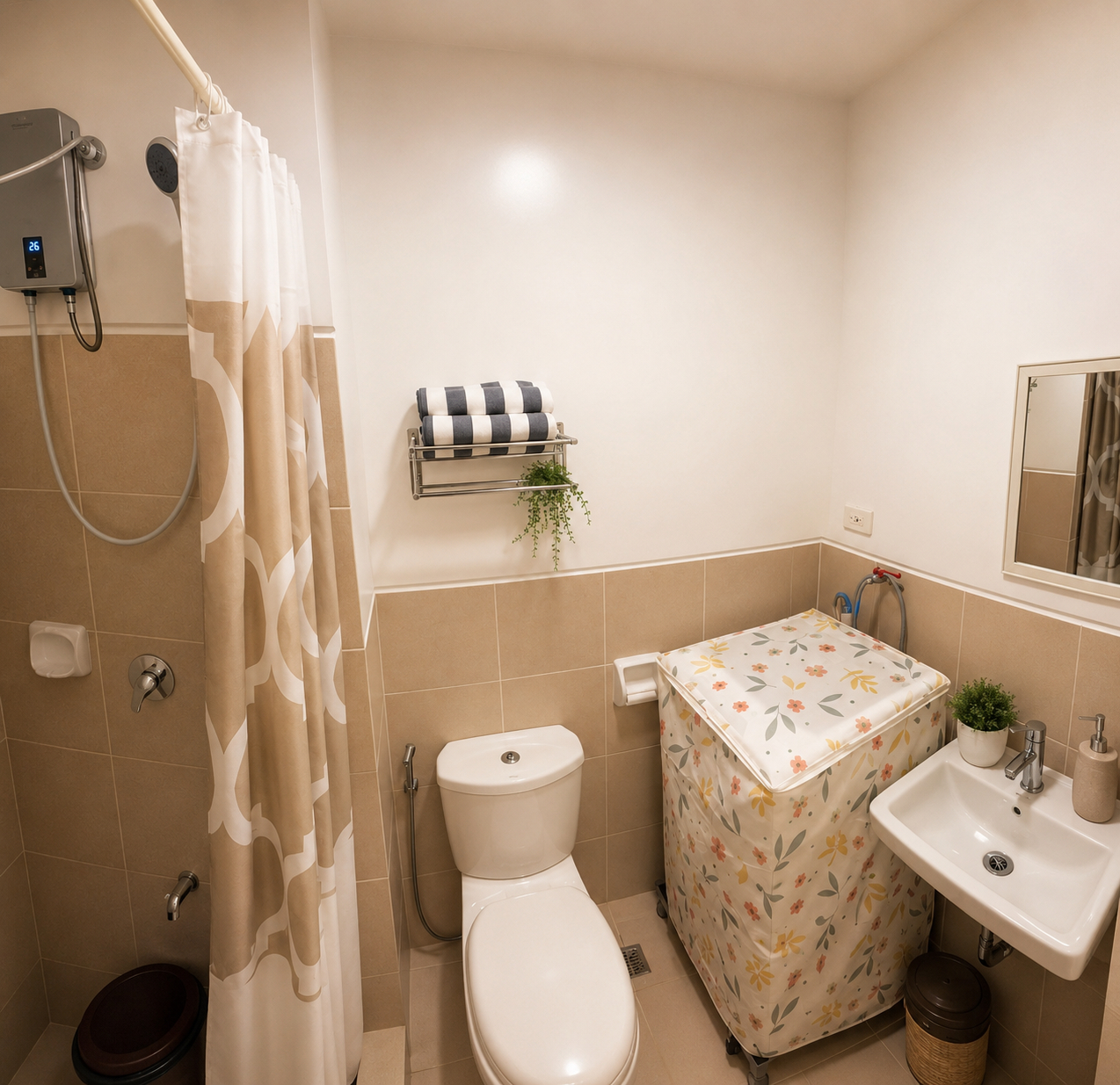 Bathroom, Posh 1BR @ SM Southmall w/ 100mbps and Netflix D+, Las Piñas