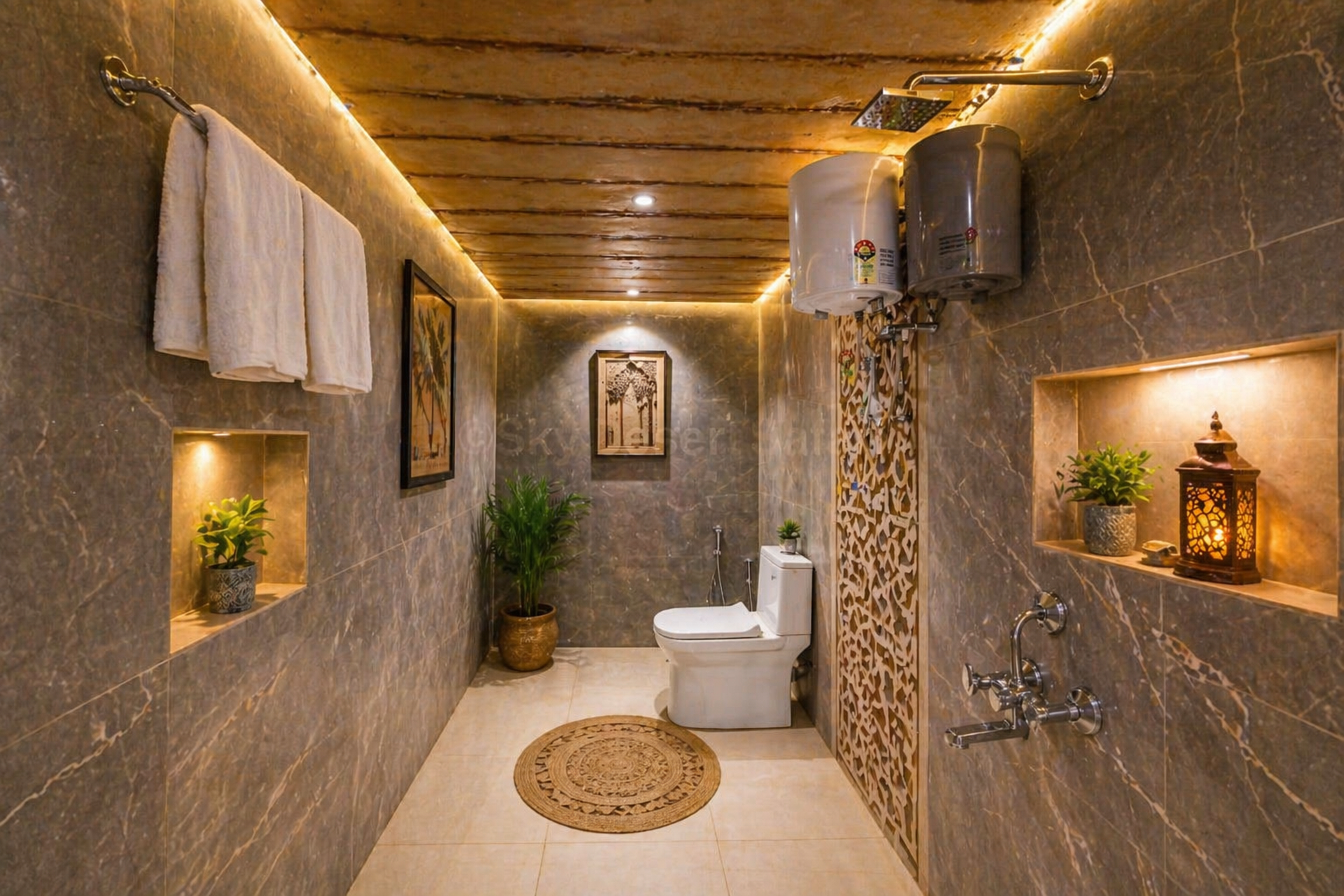 Bathroom 4, Sky Desert Safari Camp Jaisalmer, Jaisalmer