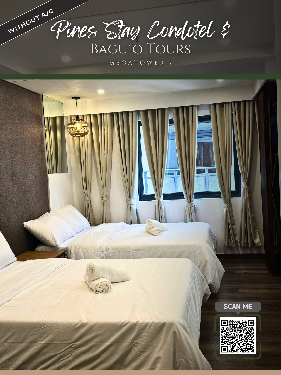 Bedroom 2, Megatower7 Pines Stay Condotel Near SLU mn & SM 3F47B, Baguio City