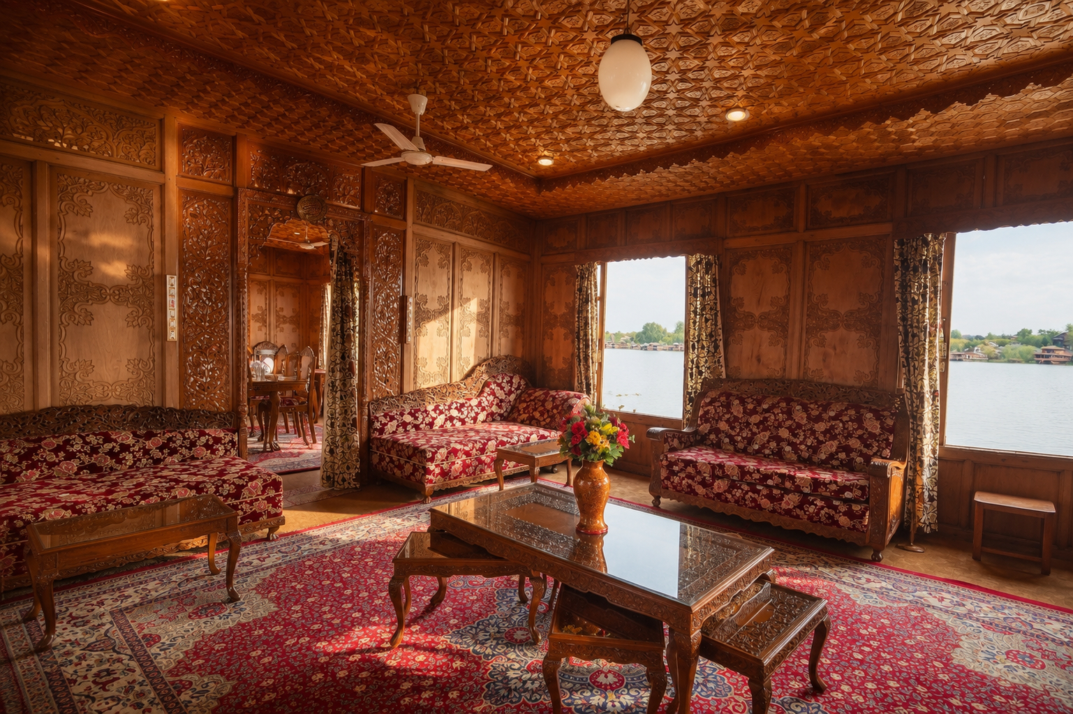 Reception, Shahenshah Heritage Houseboat, Srinagar