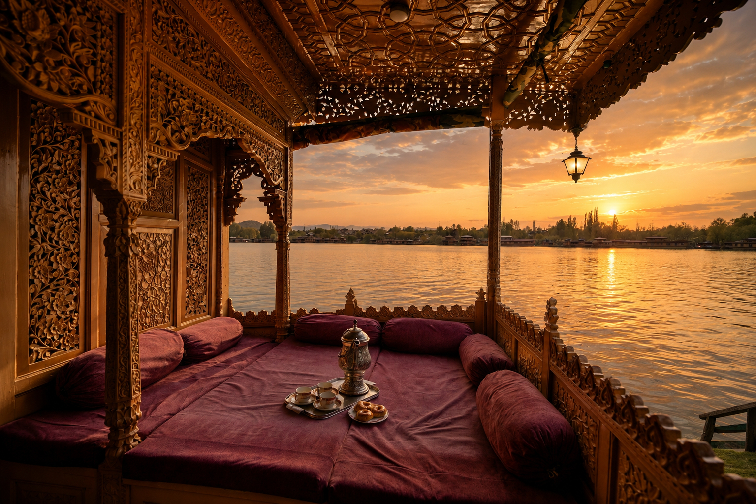 Lobby, Shahenshah Heritage Houseboat, Srinagar