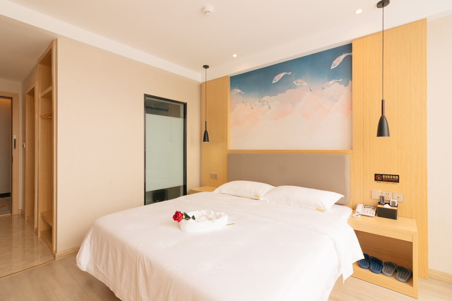 Bedroom 2, Wuhan Jiangxia Yishang Hotel, Wuhan
