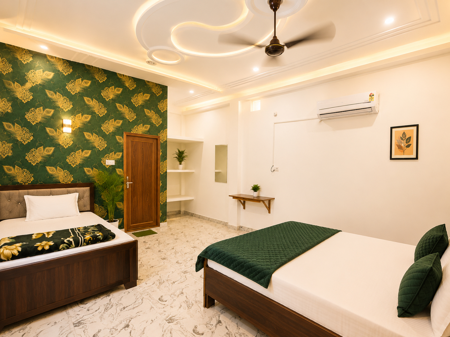 Bedroom 2, Goroomgo Ayodhya Dham Guest House Near Ram Mandir Ayodhya, Faizabad