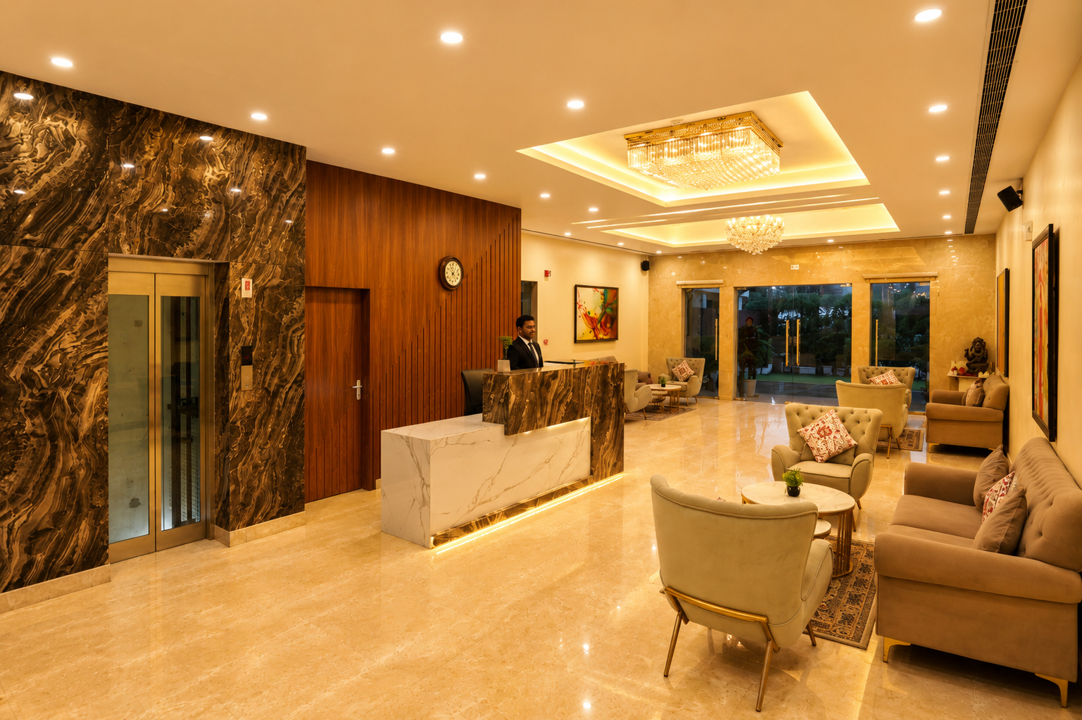 Public Area 2, Hotel Luxe Opera NH8 at 7km from IGI Delhi Airport , Delhi