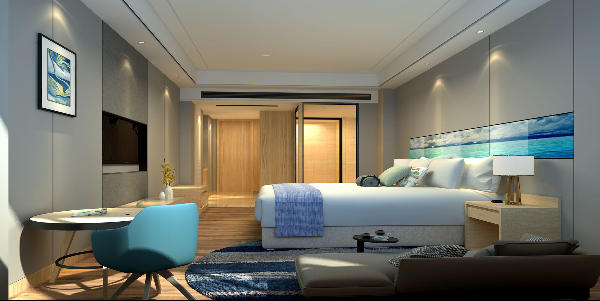 Bedroom, Zhejiang Haishi Huanglong Hotel, Taizhou
