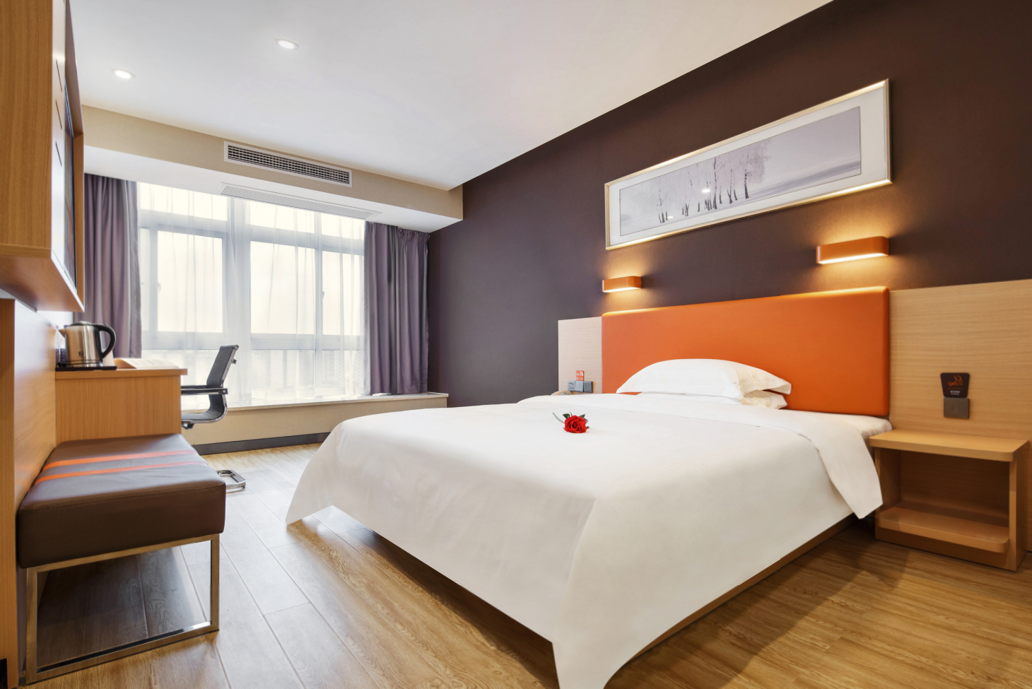 Bedroom, 7 プレミアムホテル(重慶梁平人民広場センター)(7天优品酒店(重庆梁平人民广场中心店)), Chongqing