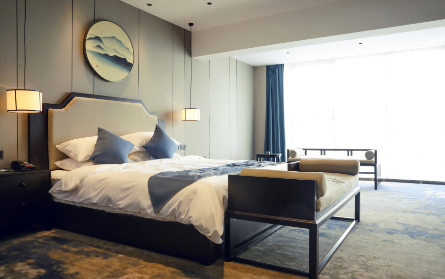 Bedroom, Yuanrong Hotel, Meishan