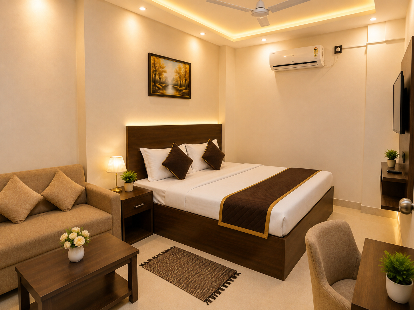 Bedroom 2, Goroomgo Aprana palace Near Ram Mandir Ayodhya, Faizabad