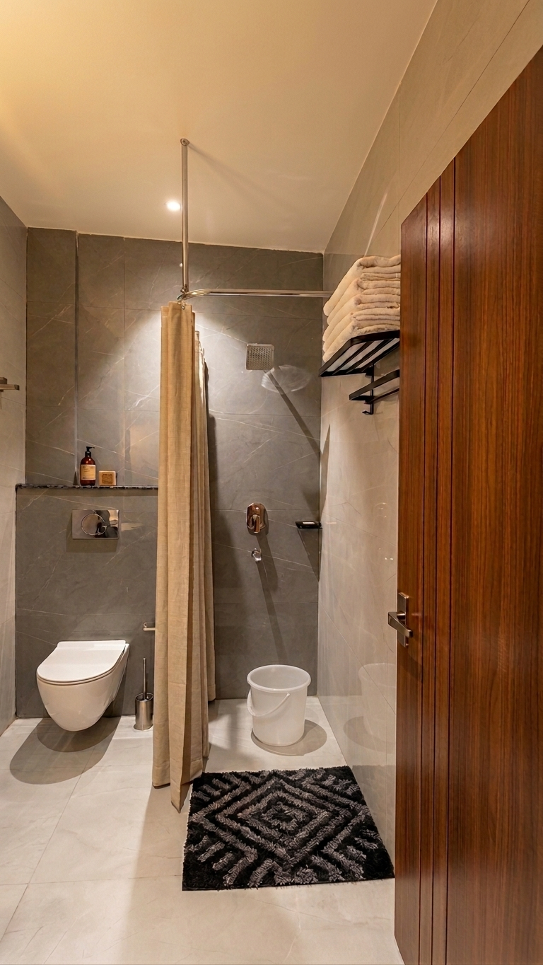 Bathroom 2, RAS VILAS PALACE - Beside Prem Mandir, Vrindavan, Mathura