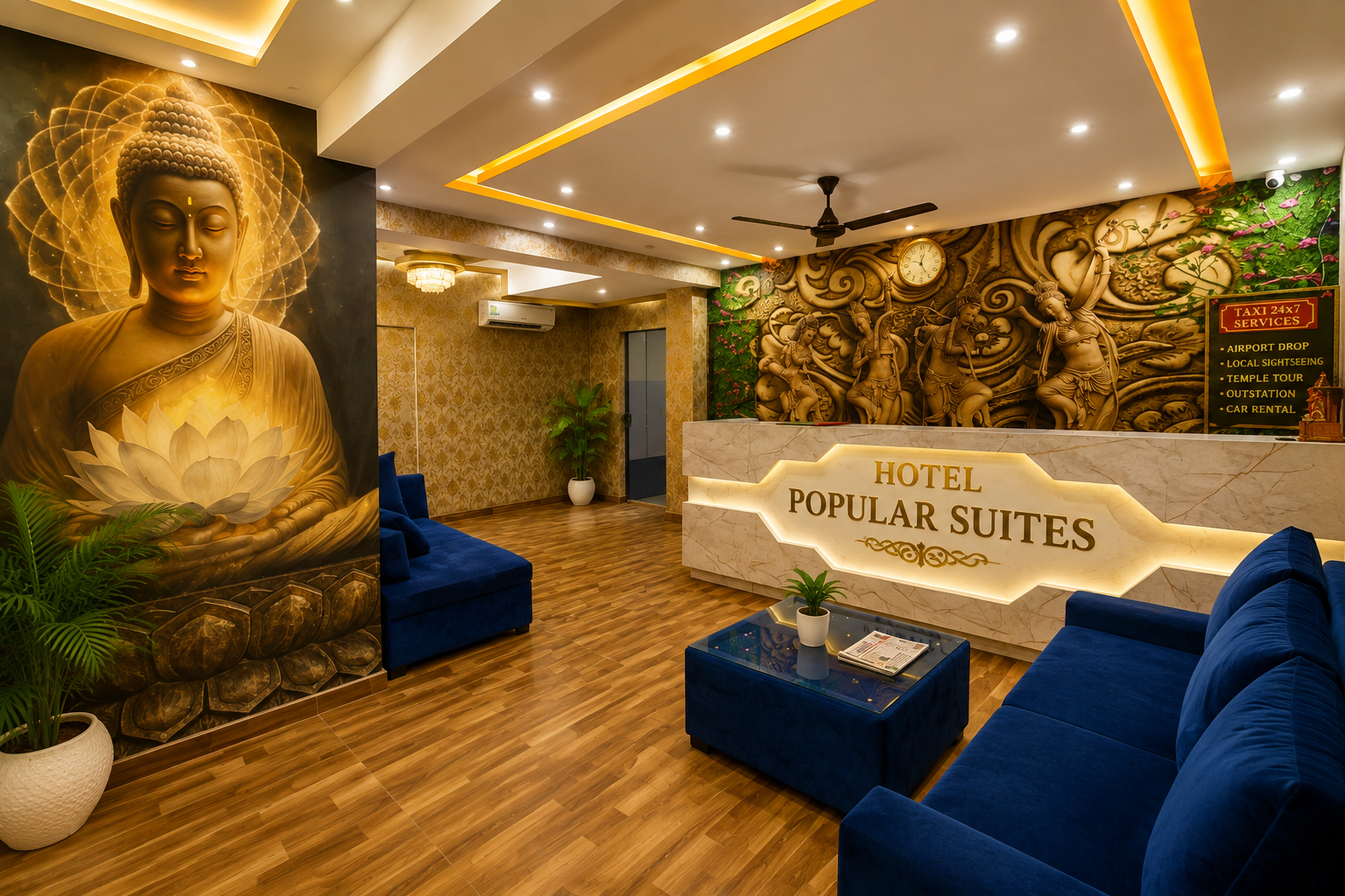 Public Area 2, Hotel Popular Suites, Delhi