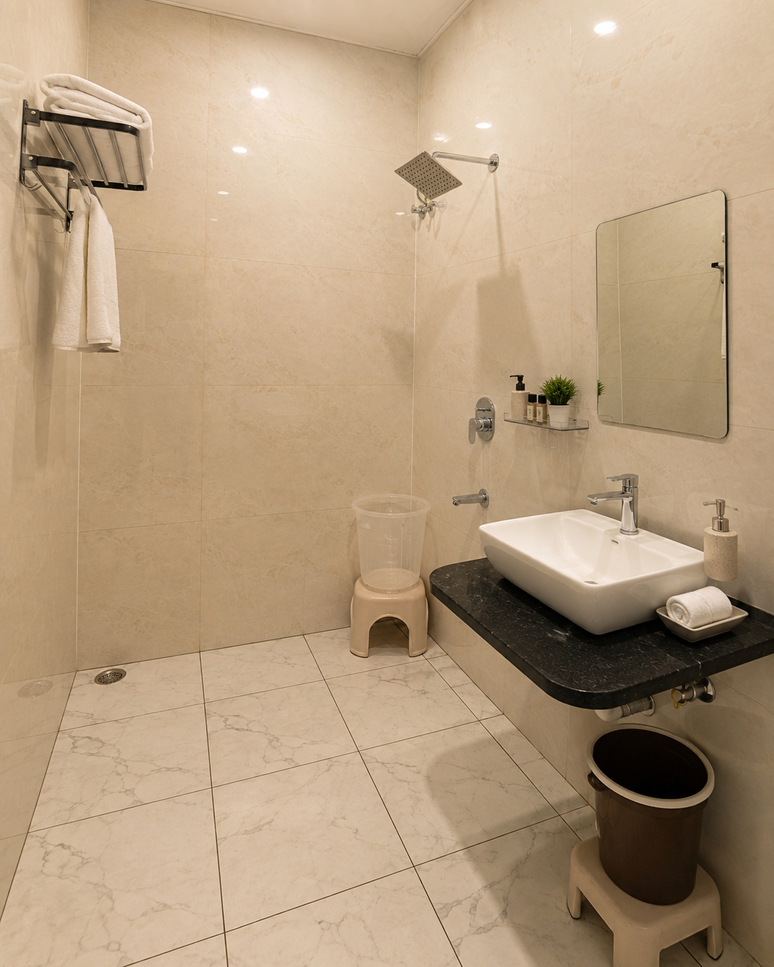 Bathroom 5, Tribhuavan Hotel & Restaurant, Ujjain