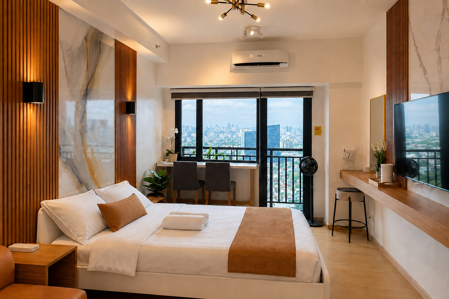 Bedroom 3, Destina @Air Residences, Makati, Metro Manila, WiFi & Netflix, Makati City